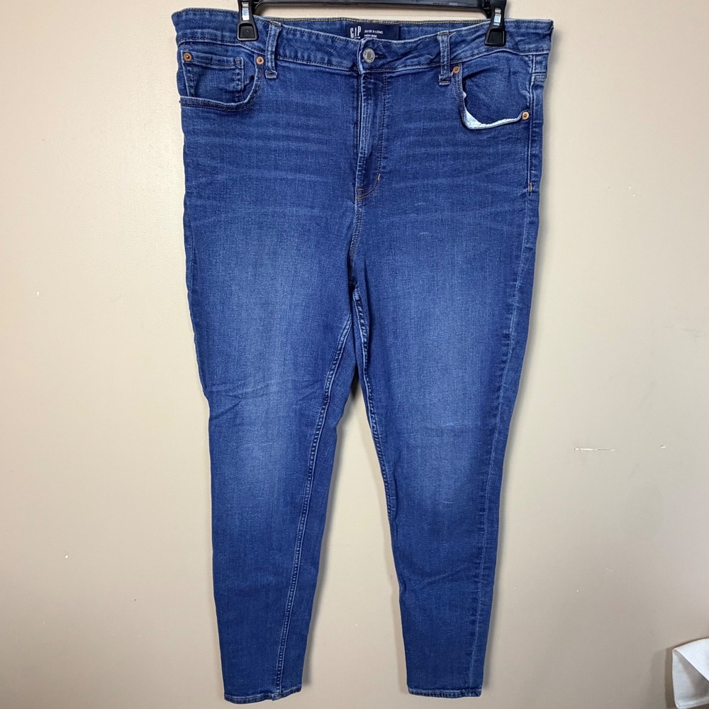 Gap Women Universal Legging 20/35 X-Long Blue High Rise Stretch Skinny Jeans